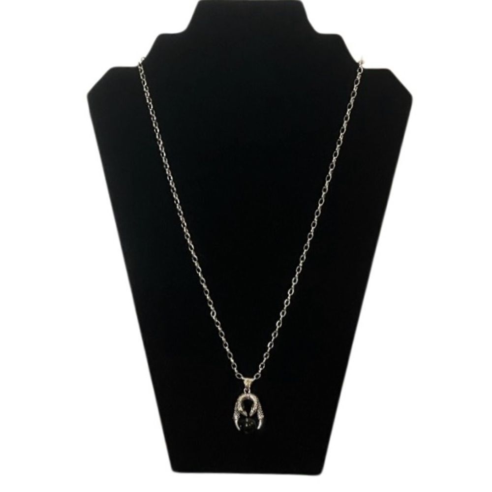 Thalia Sodi Dragon Talon Claw Black Orb Pendant Necklace